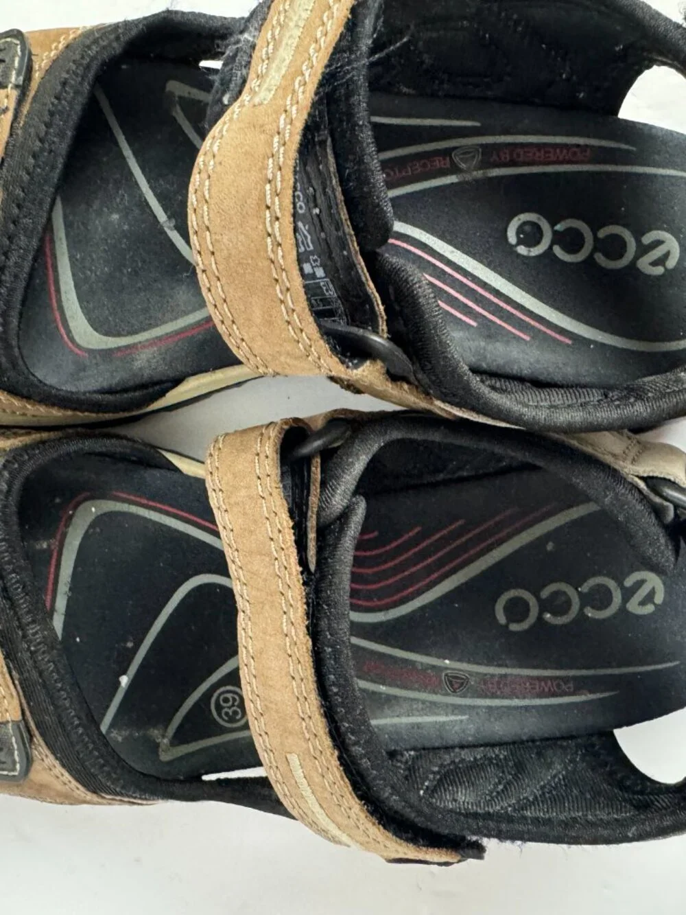 Ecco Yucatan Nubuck Leather Sport Sandals,Size 8-8.5  (EU 39)